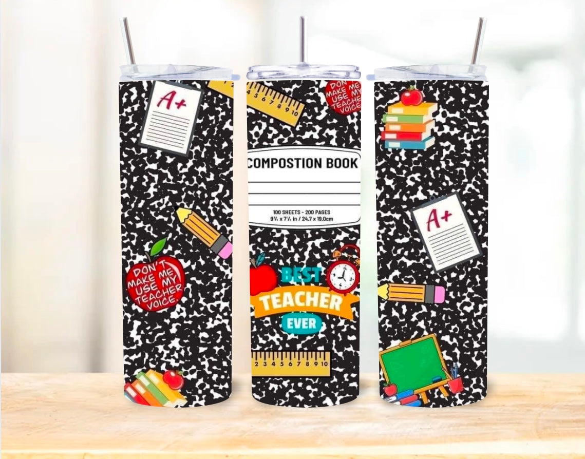Customizable teacher tumbler