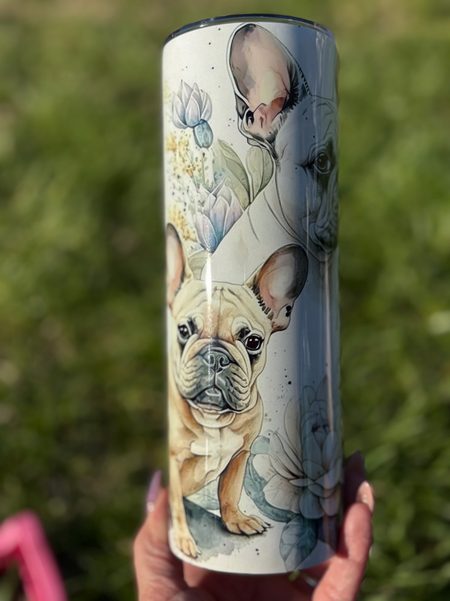 French bulldog floral