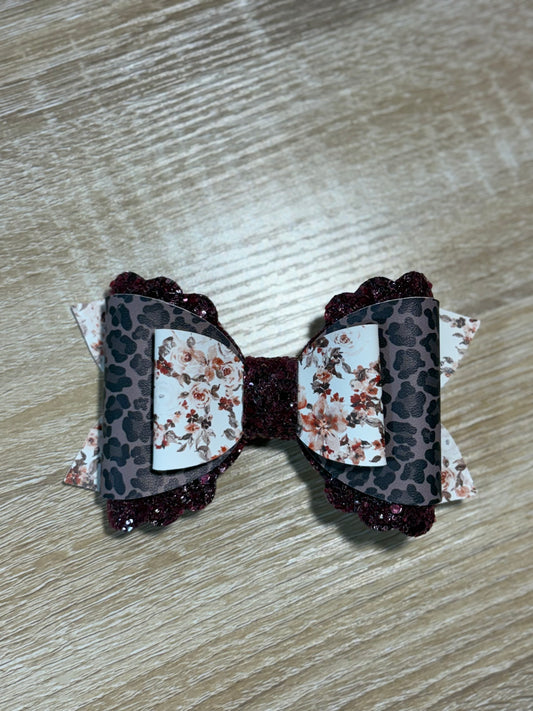 Maroon cheetah floral