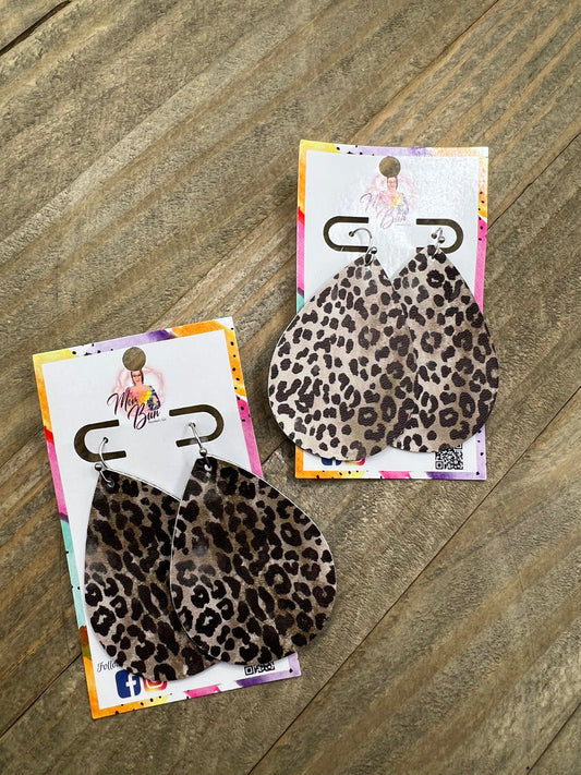 Leopard print tear drops